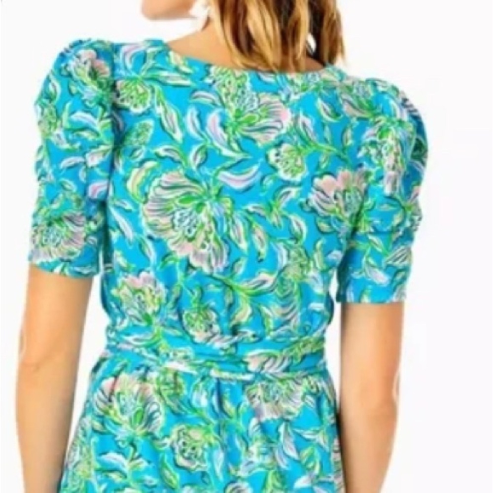 NWOT Lilly Pulitzer Harriet Elbow Sleeve Dress; Det Belt; Size L, Make an Offer! - Picture 2 of 12